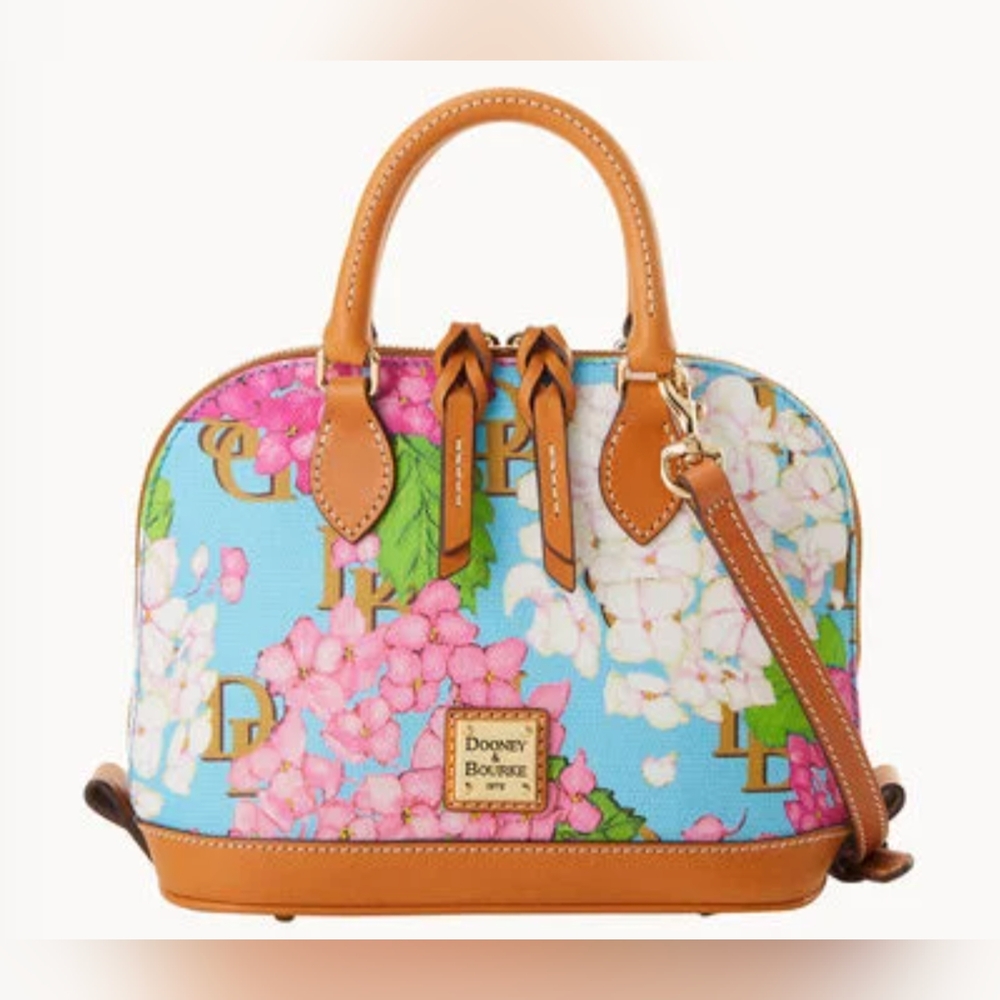 New DOONEY & BOURKE Hydrangea Monogram Bitsy Bag. Beautiful Brand New!